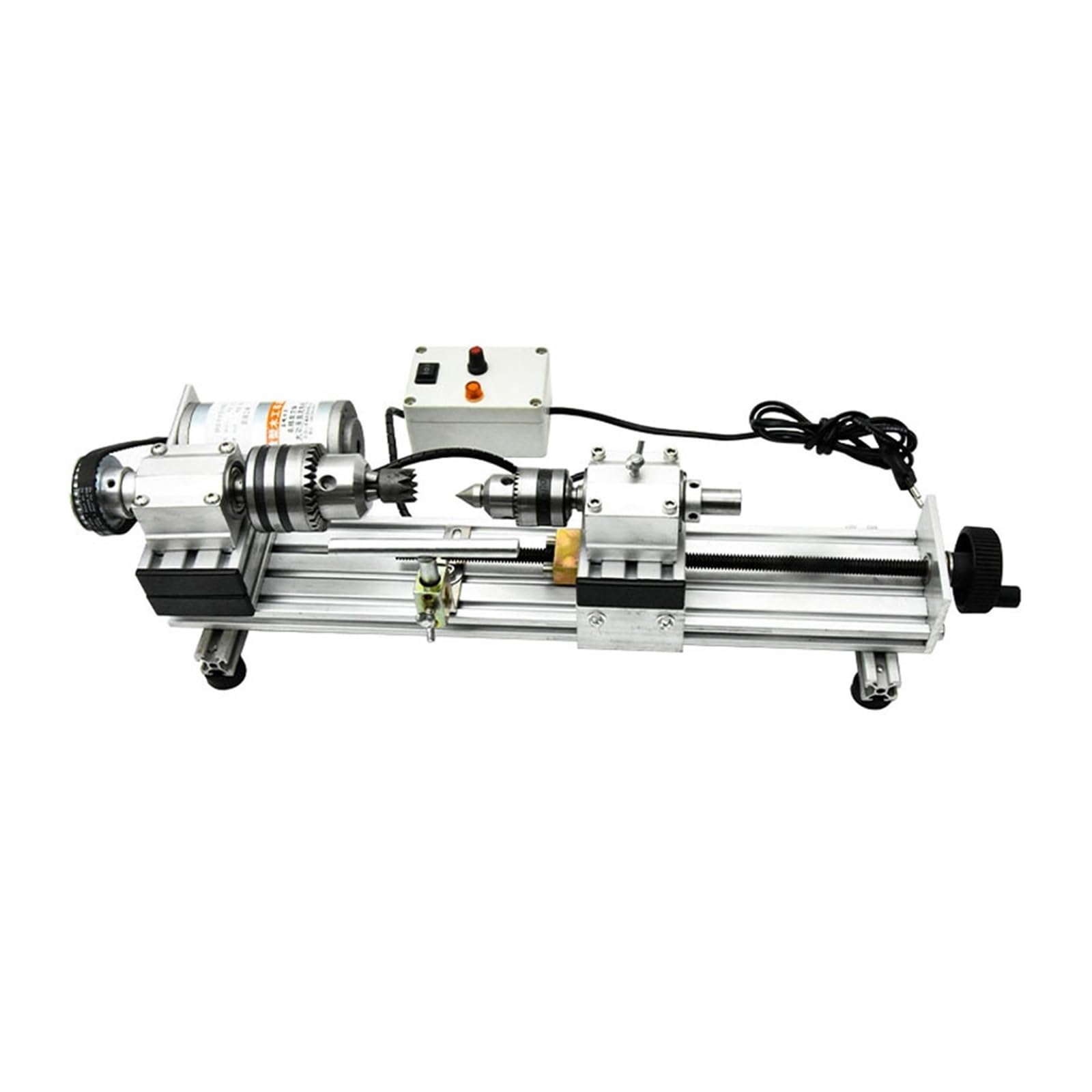Mini torno for pulir metales, torno for trabajar la madera, regulación de velocidad continua, mini torno de alta precisión, máquina de cuentas, 280 W Para bricolaje