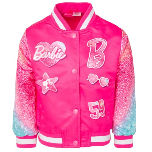 Barbie Girls Varsity Bomber Jacket Little Kid to Big Kid Sizes (4-14-16)