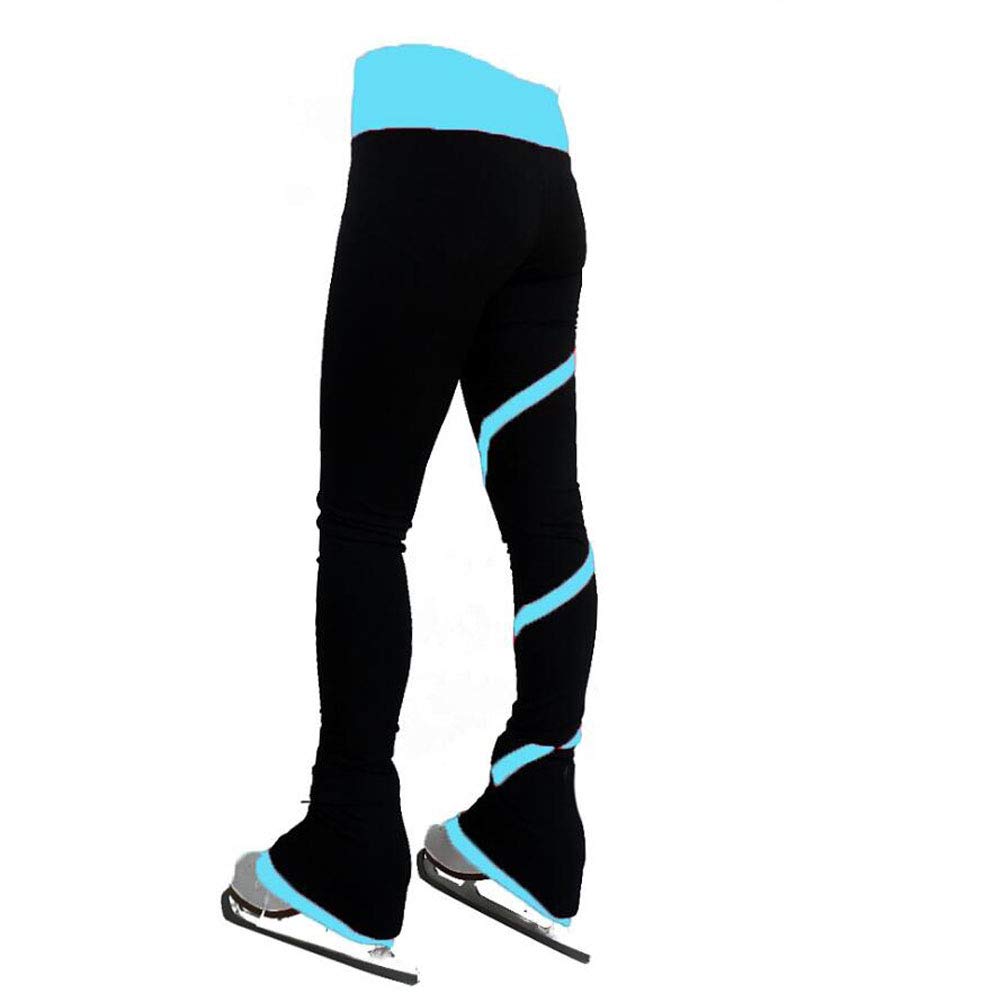 Pantalones De Invierno para Niña De Patinaje Artístico Pantalones De Patinaje sobre Hielo Rayas En Espiral para Mujer Leggings Ropa De Patinaje Entrenamiento/Competencia