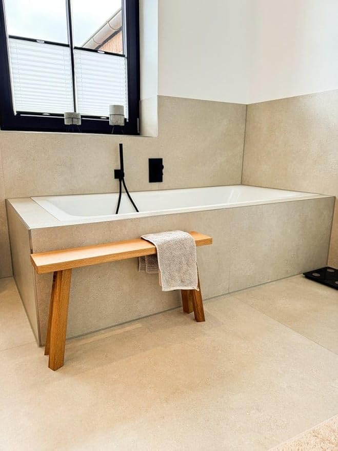 Image of 100Cm Living Room Benches, Wooden, Upholstered Wooden Shower Benches for Home & Office l Solid Wood Bench for Daining Table l Indoor Outdoor Seating Stool l Seating Benches (100Cm Long)