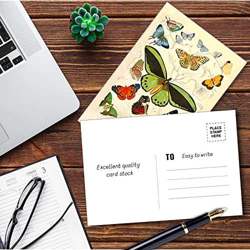 LCLAIDYDY Conjunto de 100 peças de cartões postais vintage, cartões postais para envio 4x6 estilo re