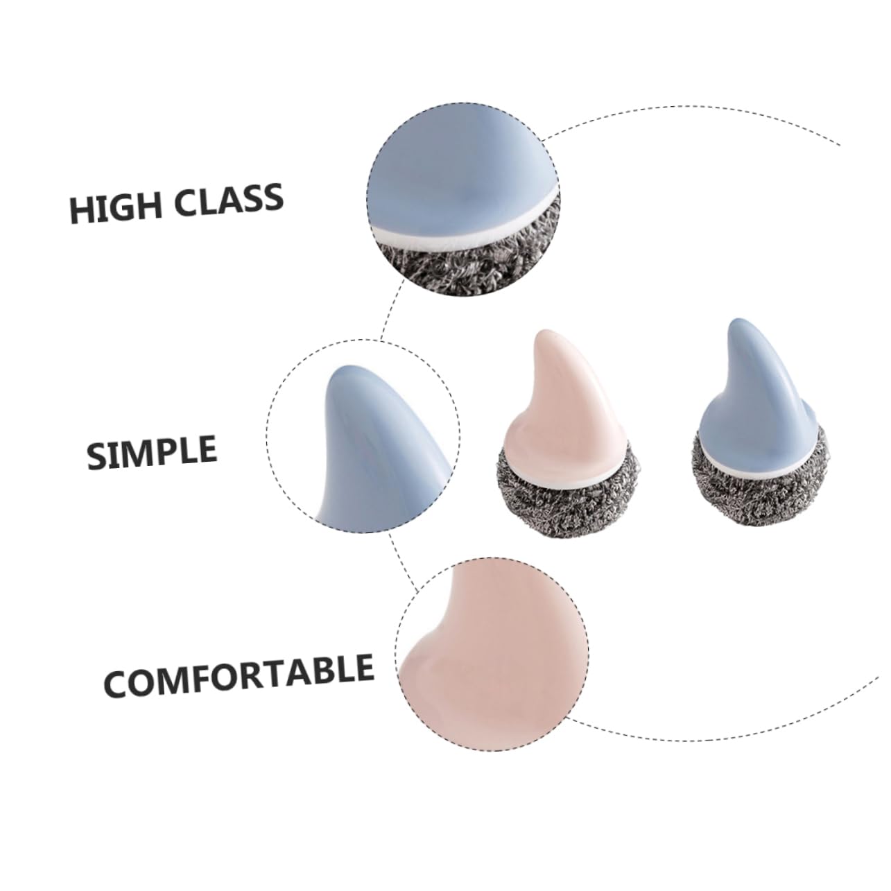 GOOHOCHY 2 Kitchen Brush Set Sink Scrubber Dish Scrubber Brush for Pot Pan Cleaning Brush