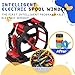 3D Industrial Filament Respooler,Electric Spool Rewinder with Smart Start and Stop, Wrap Neatly Without Tangling, Quickly Transfers Filaments, for 3D Printing Enthusiasts, Textile Artists (red)