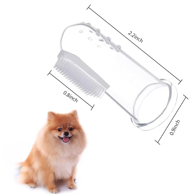 Foto 2 de 5 de WANGCL 10 piezas de silicona suave cepillo de dientes para mascotas