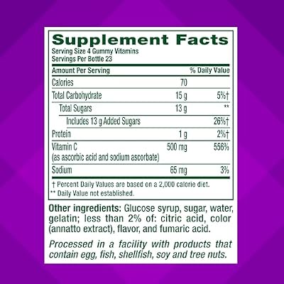 vitafusion Extra Strength Power C Gummy Vitamins, Tropical Citrus Flavored Immune Support (1) Vitamins, 92 Count