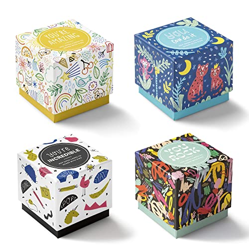 Tarjetas desplegables con mensajes inspiradores para niños ThoughtFulls Compendium Pack de 4