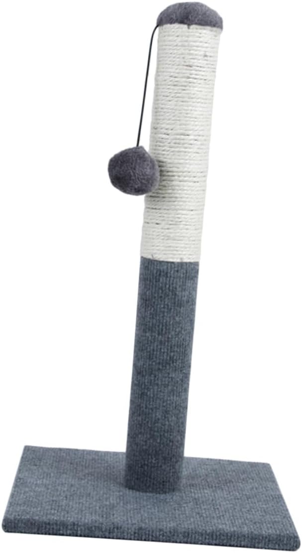 Cat Scratch Board Sisal Claw Gray Sturdy Scratching Post for Indoor Cats and Kittens Pet Supplies Interactive Claw Grinding Furniture