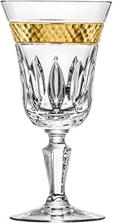 ARNSTADT KRISTALL Rotweinglas Bloom Gold (18,5 cm) Kristallglas mundgeblasen · von Hand geschliffen · Handmade in Germany · inkl. 24 Karat Goldrand