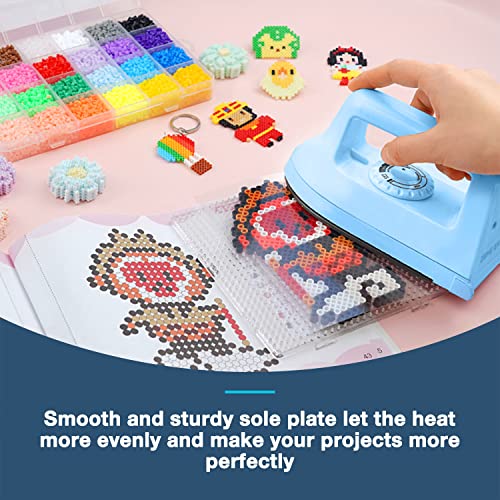 Mini Crafts Iron Handy Heat Press Machine Kit Portable with PVC Doormat for Heat Transfer, Charging Base Accessories for DIY T-Shirt Shoe Bag Vinyl Projects