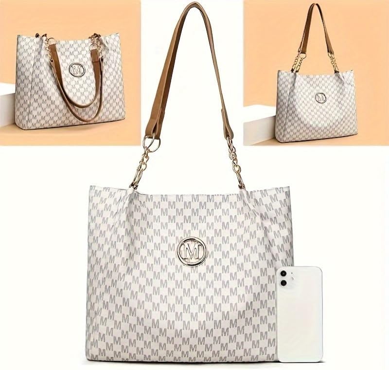 Fashion Women's Shoulder Bag Handbag Foldable-White - Image 4