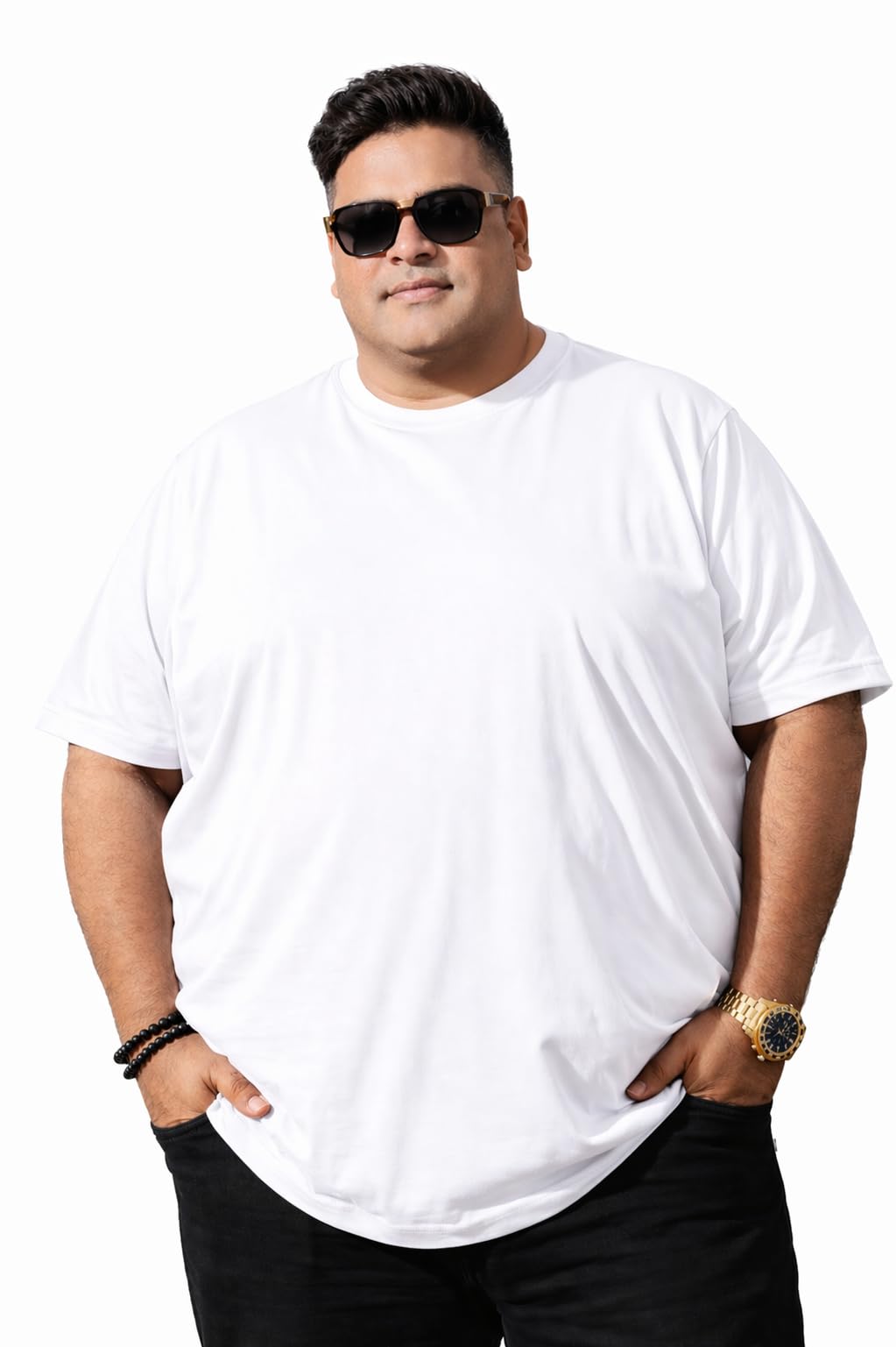 Plus Size T Shirt for Men | Big Size 100% Pure Cotton Oversized Tee | 5XL 6XL 7XL | Loose Comfortable Fit | Plain Solid Casual T-Shirt-image-11