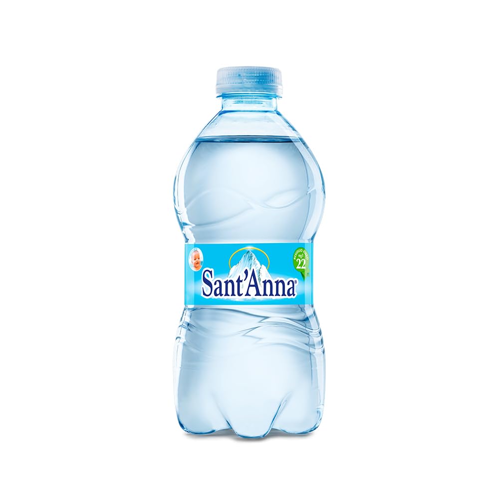 Acqua Sant'Anna Pack 0,35L Naturale | 48 bottiglie formato da borsetta | Acqua Minerale Naturale Oligominerale Minimamente mineralizzata | Bottiglie di Plastica 100% Riciclabile