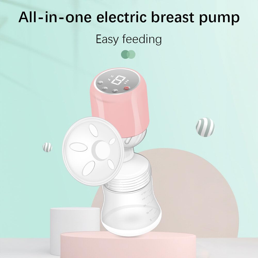 Tiralatte elettrico manuale, leggero, design ergonomico, materiale per uso alimentare, con display a LED, 9 livelli di aspirazione regolabili