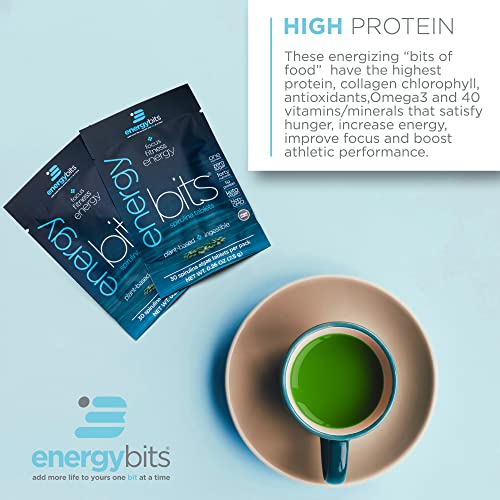 Energybits Pure Spirulina Algae Tablets, Superfood Tablets, Pure Blue Green Algae, High Protein, Chlorophyll Tablets, Non-Irradiated, For Energy Focus And Endurance, Non-Gmo, 60 Tablets #TOP2