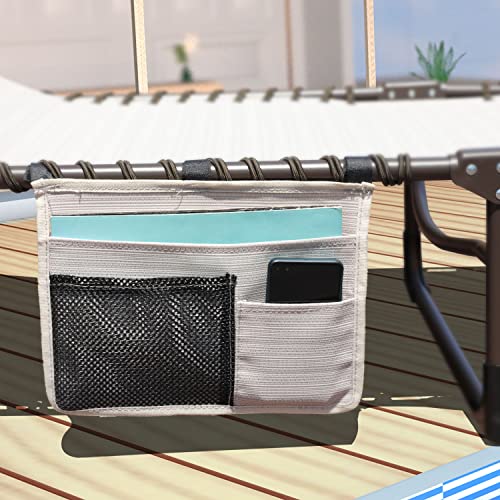 Goldsun Foldable Patio Chaise Lounge Chair For Outdoor With Detachable Pocket And Pillow, Portable Adjustable Sun Lounger Recliner For Beach, Camping And Pool-Beige（1Pack #TOP1