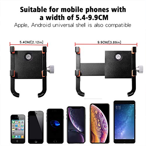 Suporte de telefone celular para motocicleta BESPORTBLE com seis garras de liga de alumínio, suporte