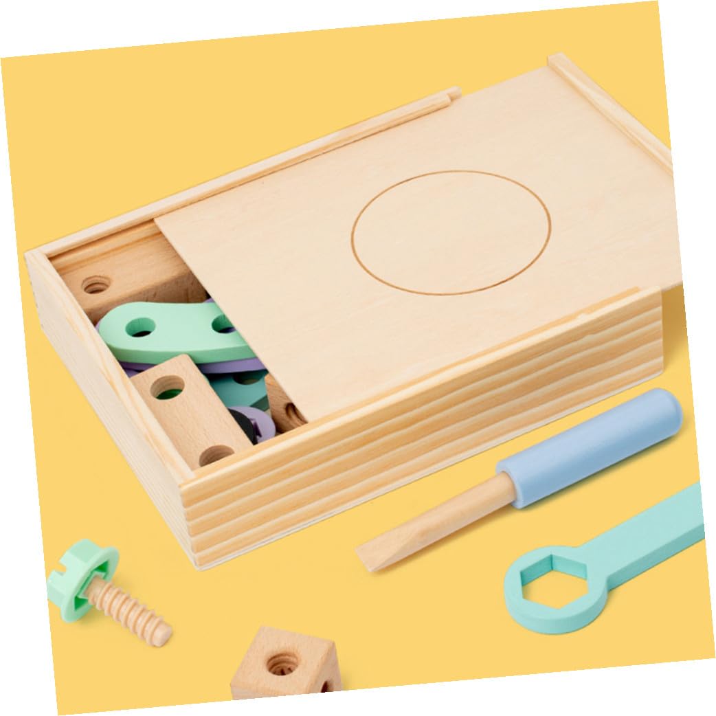 Didiseaon Set di Utensili Giocattolo in Legno Apprendere Figure e Colori Ragazzo Ragazza e per Kit Educativo Sviluppare Abilità Manuali Decorazioni Scuola