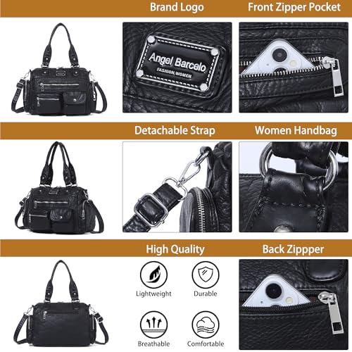 Bolso hombro pequeño para mujer Angel Barcelo multi-bolsillos miniatura 5