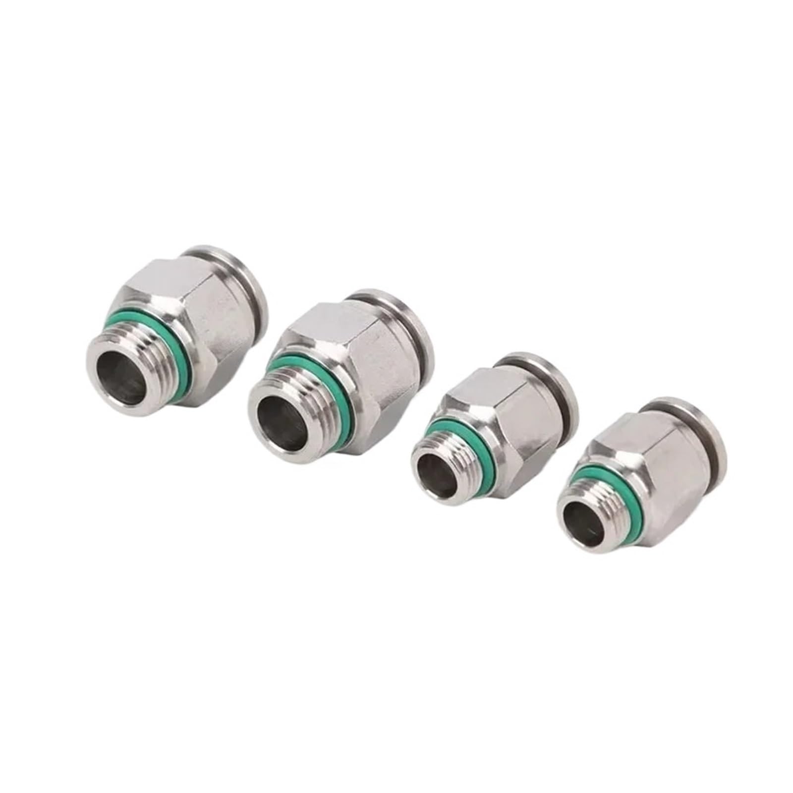 10/50/200 Uds conector de manguera neumática 304 conector de tubo de aire de PC de acero inoxidable M5 1/8 1/4 3/8 1/2(PC12-G01,50 PCS)