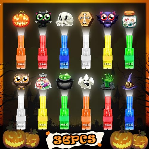 Image of Voplintra 32Pcs Halloween Toys - Finger Lights. Ideal Halloween Party Favors for Kids. Great as Prize in Party Class and Trick or Treat Gift Bag Stuffers.