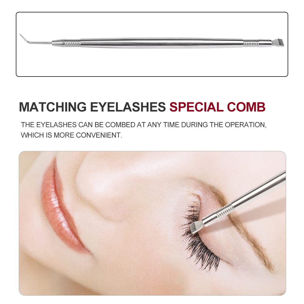 Peine Accesorio, Separador de Pestañas, Separador de Pestañas Lifting, Levantar Pestañas Cepillo de Separador Pestañas Peine de Acero Inoxidable Aplicación de Extensione Lash Lift, 1pc