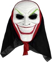 Máscara do Coringa Assustador Halloween – Fantasia Vilão Príncipe Palhaço do Crime com Sorriso Sinistro, Cobre Todo o Rosto, Leve e Confortável para Festas, Cosplay e Decoração
