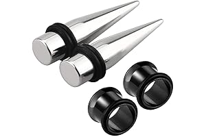 Sleek Stainless Steel Ear Gauge Kit: Expand Your Expressive Style