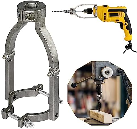 Square Hole Drill Bit Adapter for Drill Machine Accessory, Easy Installation and Disassembly, Mortising Attachment for Drill Press, Woodworking Mortise Machine, Tenon Drill Bits Fixing Bracket.