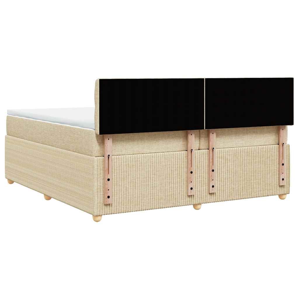 Tessuto crema 100% poliestere Giroletto a molle con testiera imbottita