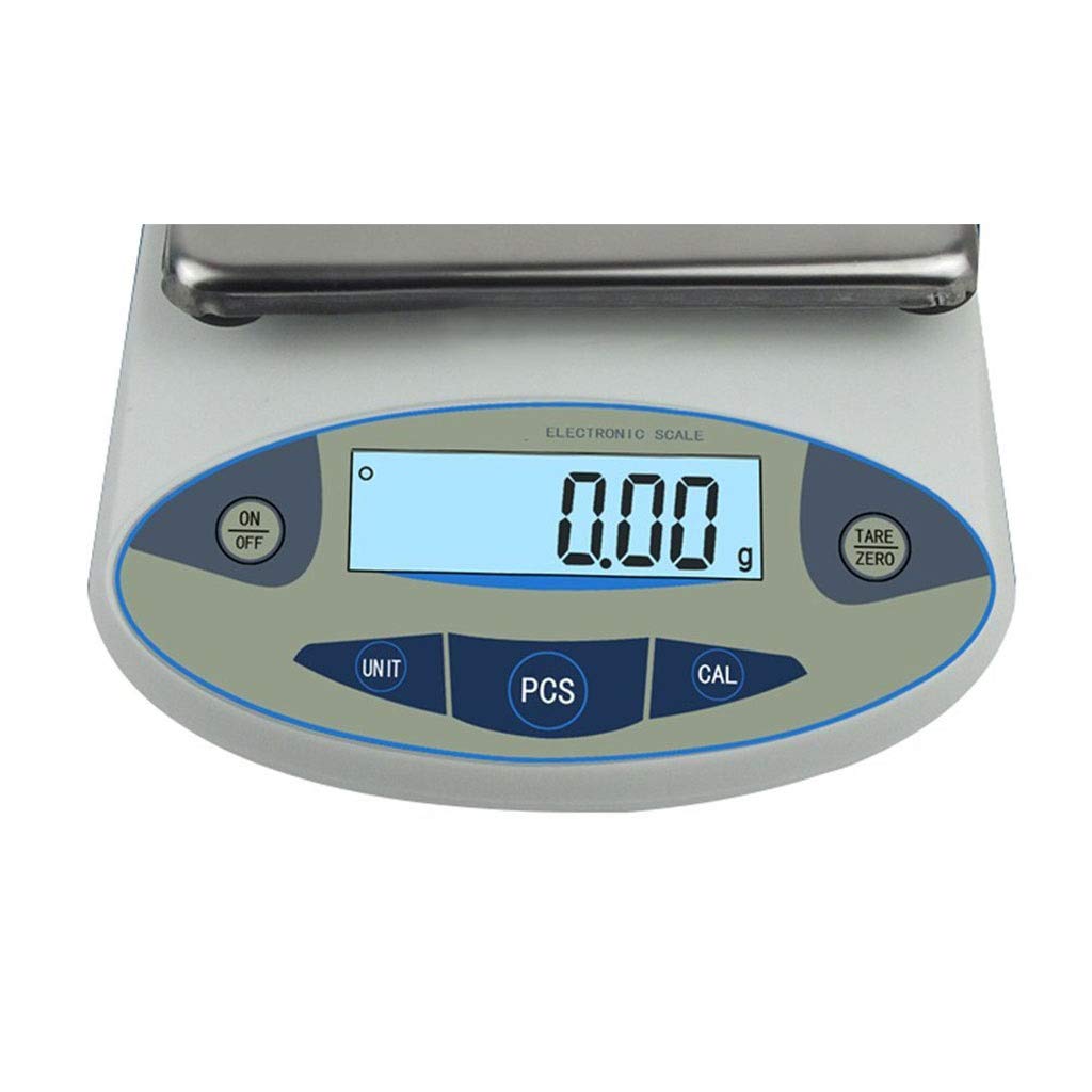 Balanza analítica de precisión, báscula electrónica de 1000 g/0,01 g, báscula Multifuncional Experimental Industrial con Pantalla LCD Digital para el hogar (1000 g/0,01 g)