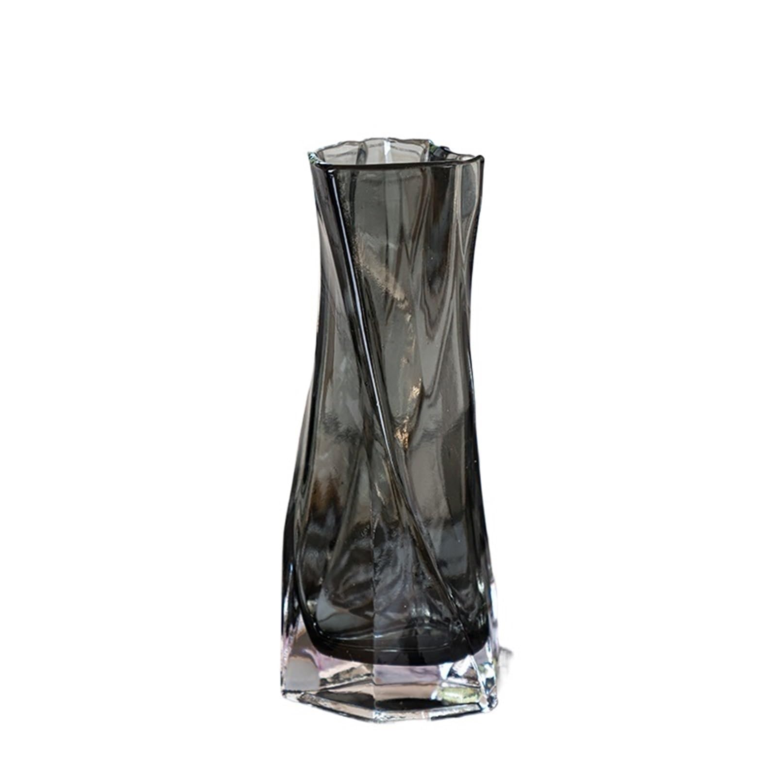 Geometric Vases Creative Geometric Glass Vase Living Room Water Planting Flower Arrangement, Table Decoration Ornaments(Large GREY)