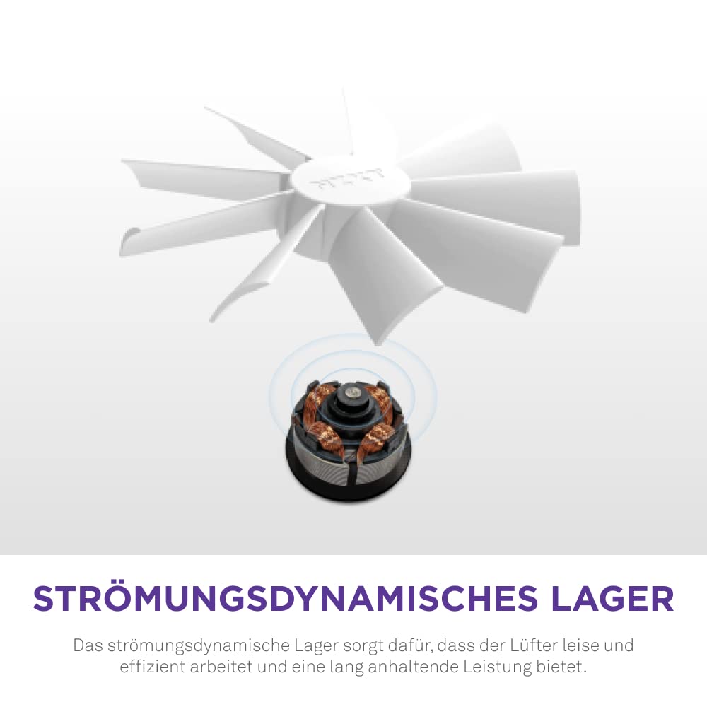 Nzxt F140 RGB Duo - 140mm doppelseitiger RGB-Lüfter – 20 einzeln adressierbare LEDs – Ausgeglichener Airflow und statischer Druck – Fluiddynamisches Lager – Weiß – Bild 5
