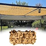 Sable Filet Camouflage 5×6M, Filet de Camouflage Militaire, 210D Bache Camouflage Chasse, pour Pergola, Protection Solaire, pour Décorations de Fête à Thème Militaire, Jardins