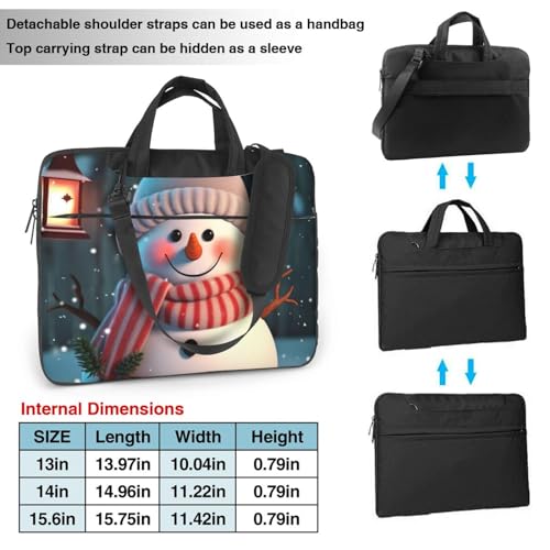 Bolso bandolera para portátil con diseño de muñeco de nieve miniatura 2