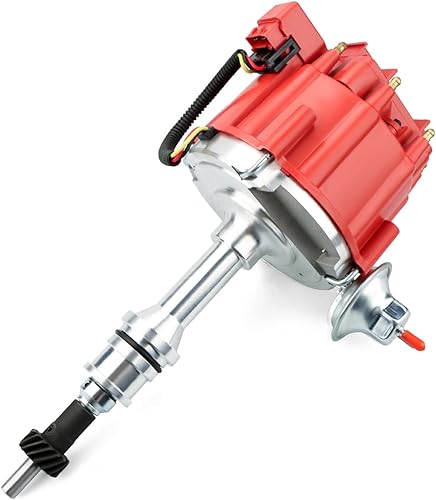 Miniatura 4 de MAS Distribuidor de encendido HEI prémium de 65 K voltios con cables de bujía de alto rendimiento y arnés de cableado de batería compatible con SBF