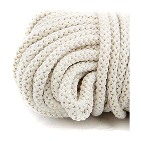 NTS-Nähtechnik 8mm | 50m Kordel | 100% Baumwolle | mit Polyester Kern | Creme Cover