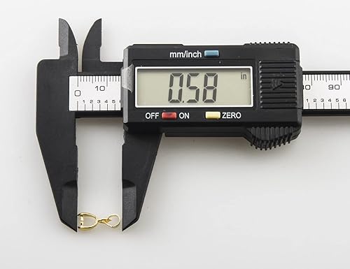 Miniatura 5 de ALLinONE 1 caja de 50 piezas de clip de metal de tamaño mixto con cierre de fianza para hacer joyas de bricolaje (dorado)