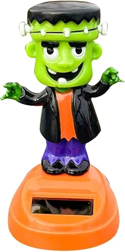 SEADEAR Cabezal solar que agita el interior del automóvil, adornos de baile para decoración de Halloween, decoración de Halloween, adornos de