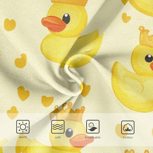 Wusikd Yellow Duck Crown Girls' Underwear Cotton Cute Girls Briefs Soft Toddler Underwear 2T3