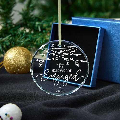Image of Engagement Gifts for Couples 2026,First Christmas Engaged Ornament 2026