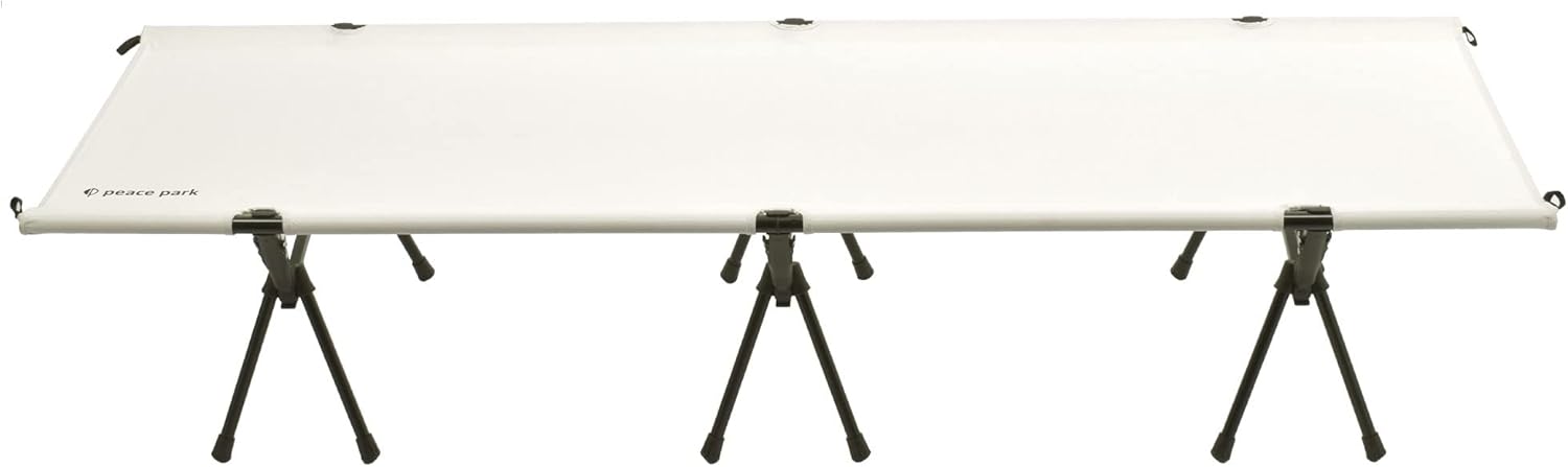 ピースパーク(Peace Park) Cot, Outdoor Bed, Camping, Folding Cot, Height Adjustment, 2-Way, Disaster Prevention, Storage Bag Included