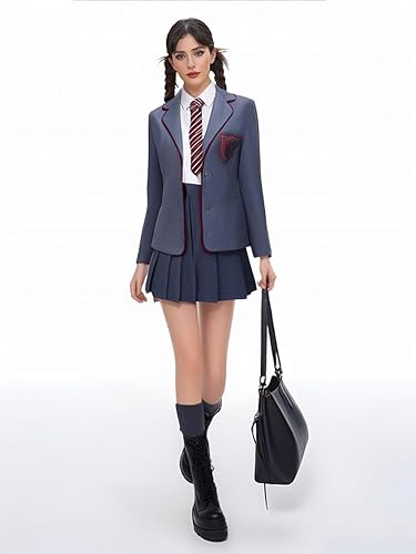 Cos-Animefly Adult Cosplay Costume Women Mens Coat JK Skirt Tie