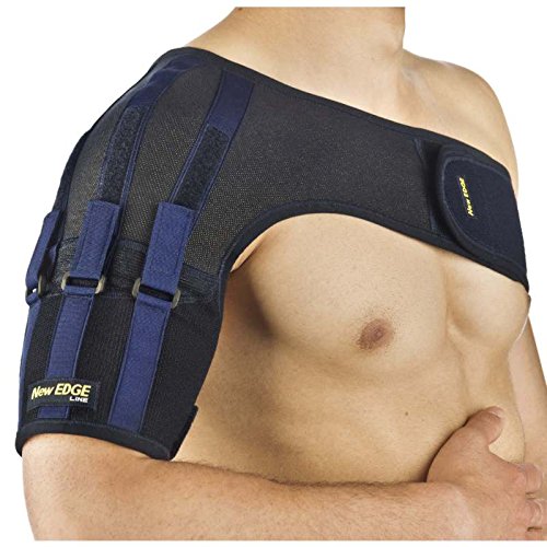 PAVIS – Tutore Spalla Lato Sinistro – Stabilizzatore Post-Trauma e Prevenzione – Taglia: L – Sistema Antilussazione – Regolabile, Traspirante – Tessuto Elastico e Cotone – Made in Italy