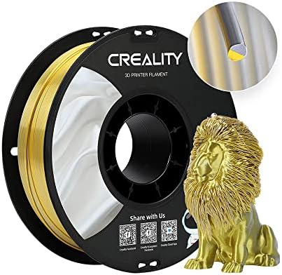 Creality PLA 3D Printer Filament, PLA Filament 1.75mm Silk Shiny +/-0.02mm, 3D Printing Filament 1KG/2.2lb, Blue