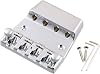 Zinc Alloy 4 String Bass Bridge Tailpiece Chrome