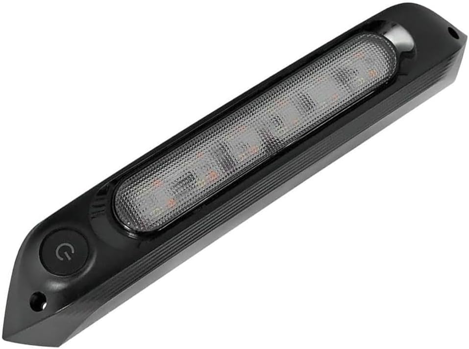 12V LED RV Exterior Porch Light Adjustabel 3 Modes-Touch Switch Camper Awning Light Replacement Kits for Trailers Motorhome Travel Campers BBQ Party Illuminate (1Black)