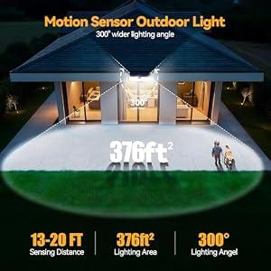 TECKNET 416 LED Solar Lights Outdoor Motion Sensor Waterproof 4200lm, 2 Pack — photo 6 of 6