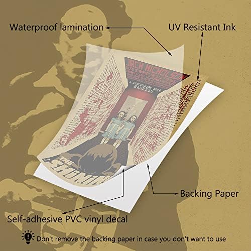 AKBOK 15Pcs Vintage Horror Movie Posters Decal,Thriller Horror Movie Killer Role Character Stickers,Horror Movie Pictures Wall Collage Kit for Home Bar Pub Man Cave Bedroom Teens Room 7.8"x11.8"