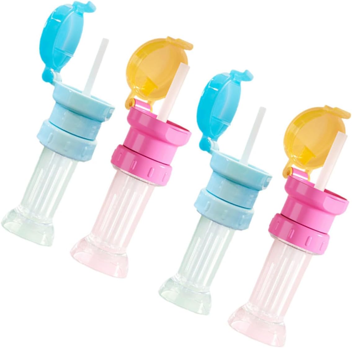 3sets 4 Pcs Water Bottle Caps with Straw Bottle Adapters Safe and Reliable for Fit 4pcs*3
