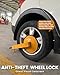 SIXIWANZI 2pcs Universal Anti Theft Trailer Wheel Lock, Heavy Duty Car Tire Boot Lock for Cars Trucks SUVs